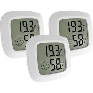 Magnetische Mini LCD Digitale Thermometer Hygrometer Kamertemperatuursensor Vochtigheidsmeter Indoor Vochtigheidsmeter Weerstation(3pcs)