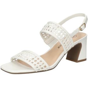 Bella Vita Xannon sandaal met hak voor dames, Wit, 5.5 UK Narrow
