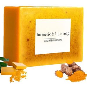 Turmeric Kojic Acid Cleansing Soap, Turmeric Soap Bar for Face & Body, Turmeric Kojic Acid Soap Bar, Tumeric Soap, Kojic Acid and Turmeric Cleansing Pads, Kojic Acid and Turmeric Soap (1pcs)
