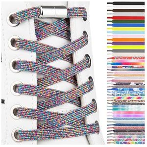 SULPO Elastische rubberen veters zonder strikken, plat, met draaisluiting, Hollo, One Size