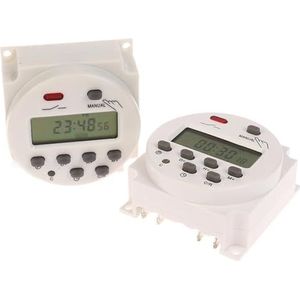 1Pc 12V 24V 110V 220V CN101A Digitaal LCD Power Timer Programmeerbare Relaistijd Schakelaar CN101 Timer Schakelaar (Maat: DC24V)