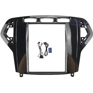 Voor F&ord Voor MONDEO 2007 2008 2009 2010 9,7 Inch 2-DIN Autoradio Fascia Tesla Stijl Multimedia Frame Videospeler Navigatie DVD Paneel Afwerking Interieuraccessoires(Black Frame canbus)