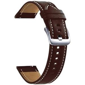 Vervanging Vrouwen 20mm Polshorloge Band Armband Fit for Huawei Horloge GT2 GT3 42mm GT3 Pro 43mm lederen Horlogeband Rose Gouden Gesp (Color : Coffee, Size : For Huawei gt 2 42mm)