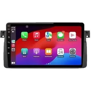 Android 13 Autoradio 9 inch Touch scherm dubbele Din auto stereo voor BMW E46 M3 318 320 325 330 335 1998-2006 met Bluetooth/FM radio/wifi/USB/stuurwielbediening/GPS(4 Core 4+64G)