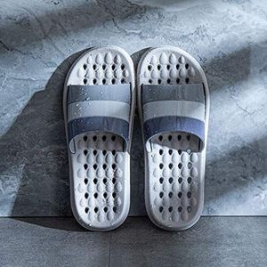 Dames sandaal Douche Slippers met drainage gaten Quick Drying Badkamer Massage Slippers Soft Sole Open Toe Huispantoffels for mannen en vrouwen Vrouwen schoenen(A,43-44)