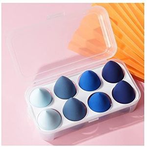 HANRUO 8 stks Water Drop Poeder Puff Make-up Poeder Puff Set Kleurrijke Luchtkussen Make-up Spons Tool Nat En Droog (Kleur: 8 stuks Zee)