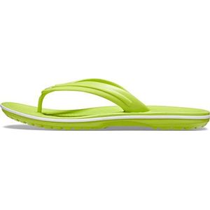 Crocs Crocband Flip Slippers uniseks-volwassene, Lime Punch/White, 36/37 EU