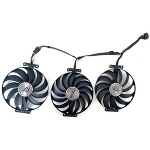Koelventilator 95mm 7pin CF1010U12S voor ASUS ROG RTX3060 3070 3080 3090 TI wit zwart grafische kaartventilator(3pcs black)