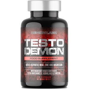 Demon Labz Testo Demon – Zink- & Aminozuurcomplex voor mannen met Maca, B-vitamines & botanische extracten – 120 capsules (30 porties)