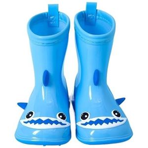 Regenschoenen for jongens en meisjes, regenlaarzen, waterdichte schoenen, antislip regenlaarzen(Color:Blue,Size:15/15CM)