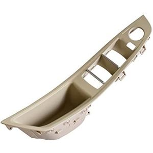 Auto Interieur Deurgrepen Voor F10 F11 5 Serie F18 520i 523i 525i 528i 535i Links Driver Side Binnendeur Handvat Panel Trim Beige Zwart Interieur deurkruk auto (Kleur : Beige-White-Panel)