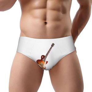 ELSMZXZD Heren Slips Ondergoed Muziek Gitaar - Stretchy Heren Driehoek Slips, Zacht Comfortabel & Ademend, 3d, S