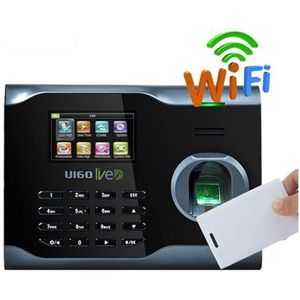 Inklokken in Machine, U160 TCP/IP USB Biometrische vingerafdruk Tijdregistratie Prikklok Werknemersaanwezigheid Prikklok Optionele RFID-kaart Kantoorponsklok(Color:U160-IC,Size:A_PLUG)