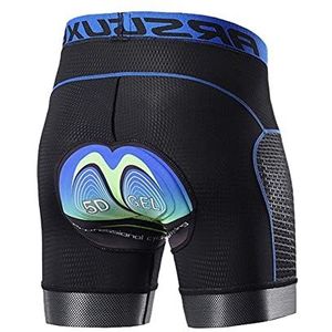 MTB fietsbroek heren fietsbrokers ademend mesh wielrennen ondergoed MTB-ondergoed racefiets rolshorts heren fietsshort (kleur: blauw 3, maat: L)