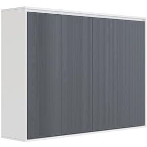 SMARTBett Kastbed 140x200 horizontaal (M2 55cm diepte) wit/golven antraciet