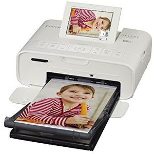 Canon Selphy CP1300 compact printer 10x15 cm (mobiele printer, WLAN, USB, 300 300 dpi, optionele batterij, kleurendisplay, geheugenkaartsleuf, Apple AirPrint,pasfoto printen, briefkaart printen), wit