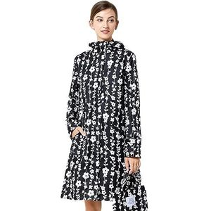 Regenponcho Regenpak Regenjassen Dames Lichtgewicht Waterdichte Kleding Windjack Regenjas Winddicht Wandelen Regencape Regenjas (Color : Black, Size : One size)