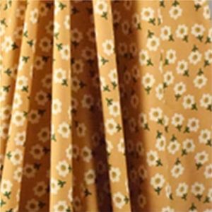 Geborduurde katoenen corduroy stof, Multicolor Flower Print Thick Twill Corduroy Fabric Autumn Winter Dress Shirt Overcoat(Ginger)