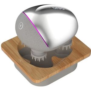 Breo Waterdicht mini-hoofdmassageapparaat met verbeterde massageknopen voor stressvermindering en verbeterde bloedcirculatie, grijs