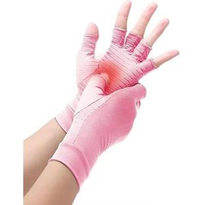 Waxden Koperen compressie artritishandschoenen, beste met koper doordrenkte handschoen voor vrouwen en mannen, vingerloze artritishandschoenen, pijnverlichting en genezing voor artritis, carpaal