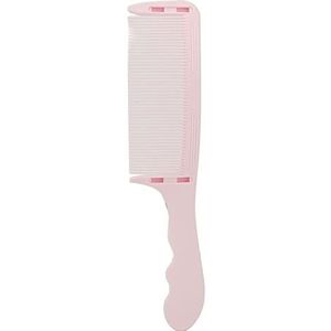 Gebogen Baber-haarkam, Ergonomische S-boog Ronde Kam Tanden Positionering Professionele Gebogen Haarsnijkam Aangepast voor Platte Bovenkant (PINK)