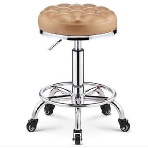 Zadelstoel, Master Massage zadelkruk op wiel, zadelstoelkruk met gele PU synthetisch lederen stoel, verstelbare hoogte 45-58 cm, Ondersteund gewicht 160 kg, zadel rollende draaibare kruk (geel)