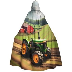 SABFWF Tractor boerderij patroon print luxe capuchon mantel Halloween capuchon mantel, geweldig voor cosplay en Halloween kostuums