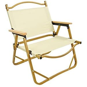 Opvouwbare campingstoel met handvat strandstoel tuinmeubilair aluminium draagbare opvouwbare campingstoel for camping picknickpark (Color : A, Size : 51 * 52 * 78cm)