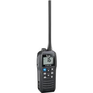 Icom M25EVO Zwarte Marine VHF Radio | Drijvend | Waterdicht | USB Opladen | Lichtgewicht | Lange levensduur van de batterij | Boating Essentials