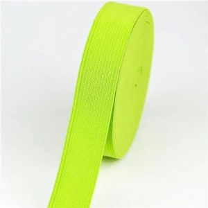 Gekleurde elastische banden 20 mm platte naai-elastiek voor ondergoed broek beha rubberen kleding decoratieve zachte tailleband elastisch-fruit groen-20mm 1yard