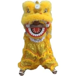 Dragon Dance 9 Inch Leeuwendans Mascotte Leeuwendans Hoofd Prestaties Leeuwendans Kostuum Voor Buitensporten Zijden Drakendans