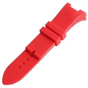 LUGEMA Horlogeband Band Horlogeband 31mm Rubber Compatibel Met Armani Exchange ARAX1803 AX1802 AX1050 (Color : Red No Buckle-01, Size : 31mm)