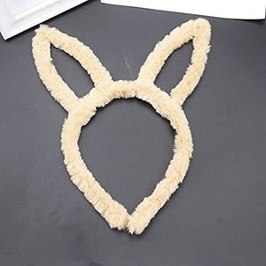 Leuke leuke stoffen haarband met konijnenoren, hoofdsieraad voor het gezicht (konijnenoren, kaki)