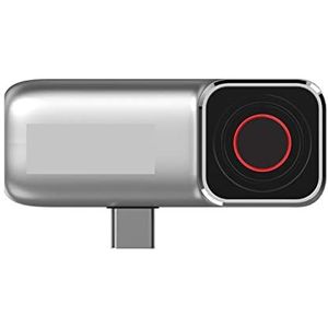 Thermische camera Infrarood Warmtebeeldcamera Autofocus Mini Zakformaat Smartphone IR Thermische Camera 256x192 IR Resolutie -20~150℃ Compact ontwerp(Silver)