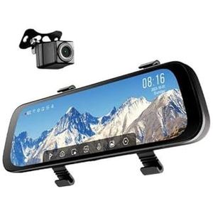 Dashcam Achteruitkijk Dash Cam S500 9,35'' Touchscreen S500 Auto DVR 3K Supercondensator Dual-Channel HDR Spraakbesturing 24H Park Autocamera(Front n Rear n Kit 32GB SD card)