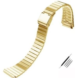 WAHRE Retro Kleine Vierkante Metalen Horlogeband Geschikt For Casio A158WA A168 / A159 / A169 / B650 / AQ230 Roestvrijstalen Armband 18 Mm (Color : C gold, Size : 18mm)