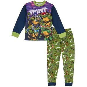 TEENAGE MUTANT NINJA Turtles Jongens Pyjama PJ's, TMNT Loungewear voor kinderen, katoenen pyjama voor jongens, Ninja Turtles Gifts, Paars, 7-8 jaar