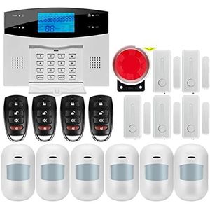 Huisbeveiligingssysteem, Draadloze Draad GSM Alarmsysteem Met Bewegingssensor Rookmelder for Tuya APP Werkt,Snellere reactietijd(G2BWG)
