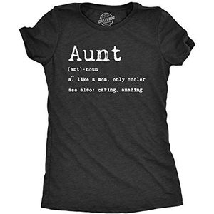 Womens Aunt Definition T shirt Funny Family Sister Gift for Auntie Graphic Tee (Heather Black) - XXL