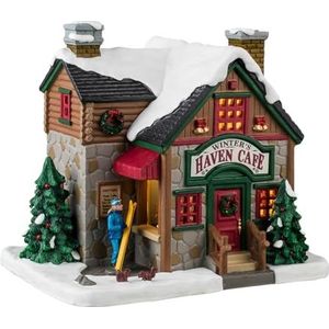 LEMAX LED verlicht gebouw ""Winter's Haven Café"" in porselein H15 x 17,1 x 13,6 cm