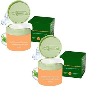 100 stuks hydraterende wattenschijfjes - anti-verouderings- en verhelderende tonerpads voor een egale teint, vermindering van doffe huid en een grondig verbeterde stevigheid (2pcs)