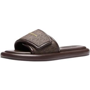 Michael Kors Suki Flat Slide, damessandalen, bruin, 38,5 EU