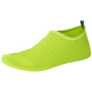 Zwemschoenen 2 paar waterschoenen rubberen zool mesh gat sneldrogende duikschoenen unisex strand zwemmen duiksokken antislip zee surfen volwassen mannen waterschoenen, Groen, 40-41