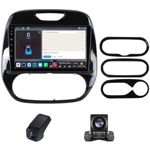 Autoradio 2 Din Bluetooth met Carplay en Android Auto,geldt voor Renault Captur Kaptur 2016-2019 9inch met touchscreen stereo auto ondersteunt GPS stuurbediening Achteruitrijcamera(B,NF-1)