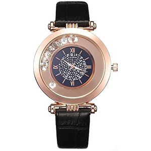 Vrouwen polshorloges roestvrij staal mesh armband horloges for vrouwen analoge quartz horloges dames accessoires (Color : Black)