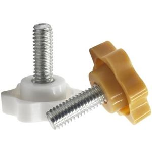 Stervormige duimverstelschroef, 5 stuks kunststof kopbevestigingsschroef(Yellow,M10x14mm)