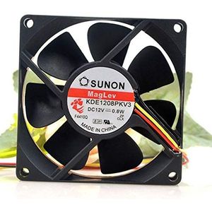 KDE1208PKV3 8CM DC12V 0.8W ultra-quiet 8020 magnetic suspension cooling fan
