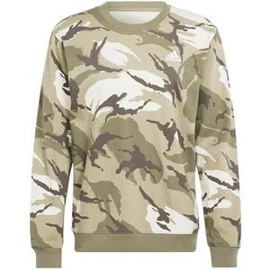 adidas Heren Seasonal Essentials Camouflage Sweatshirt, olive strata, XL