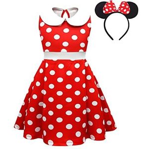 Lito Angels Verkleedkostuum met Haarband Verjaardagsfeestje Outfits Baby Meisjes, Rood Maat 92 (Leeftijd 18-24 Maanden) (Markeringsnummer 1)