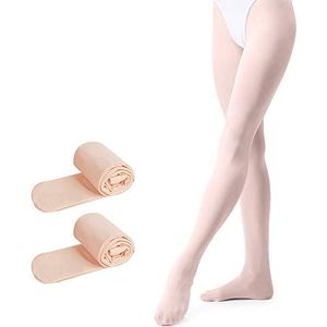 Balletpanty's Kinderdanspanty met voet voor meisjes en dames (DE/NL/SE/PL, Leeftijd, 5 jaar, 8 jaar, Regular, Roze*2)